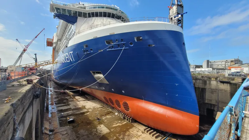 Stavba lodi Celebrity Ascent v Saint-Nazaire