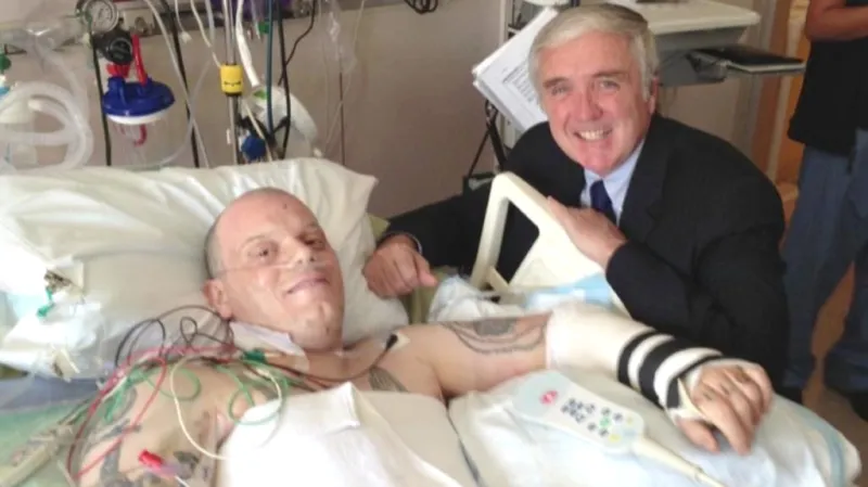 Paul Norden po atentátu v Bostonu