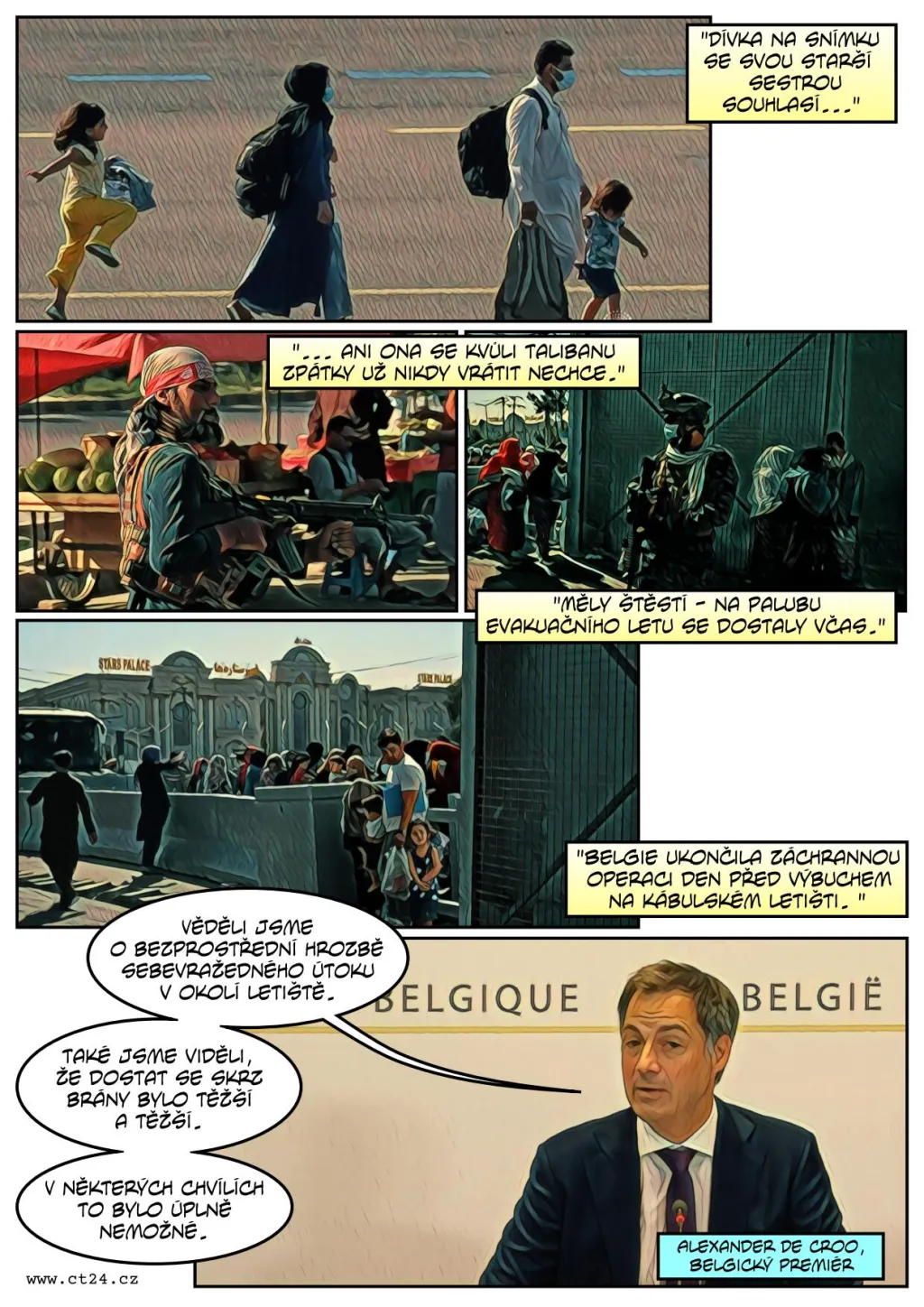 Afghánská dívka na letišti