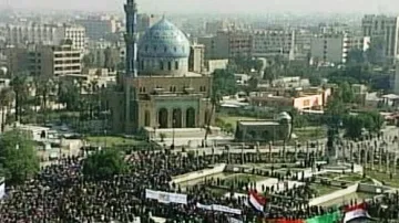 Protiamerická demonstrace v Iráku