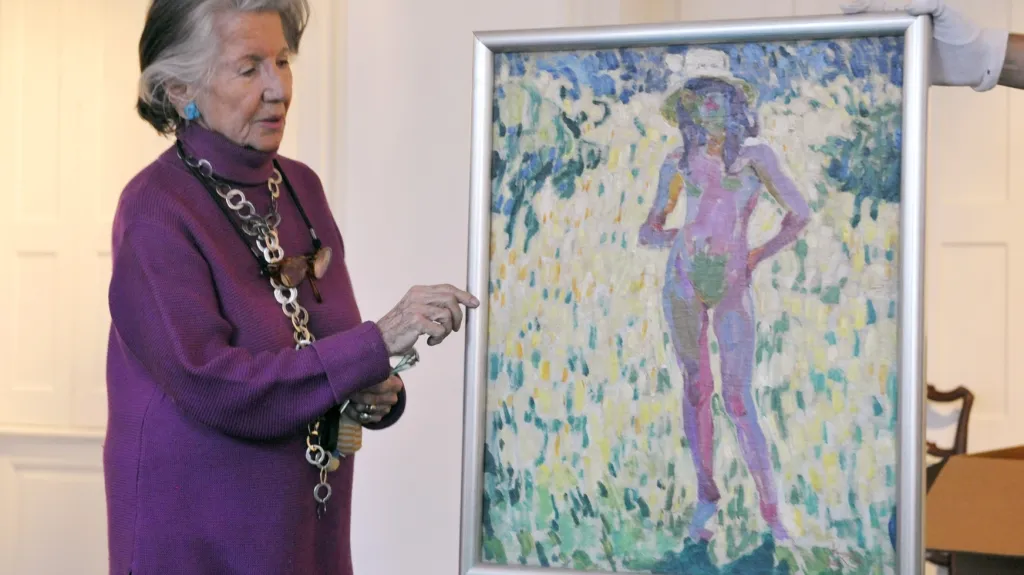 Meda Mládková a Kupkova Dívka tančící na zahradě