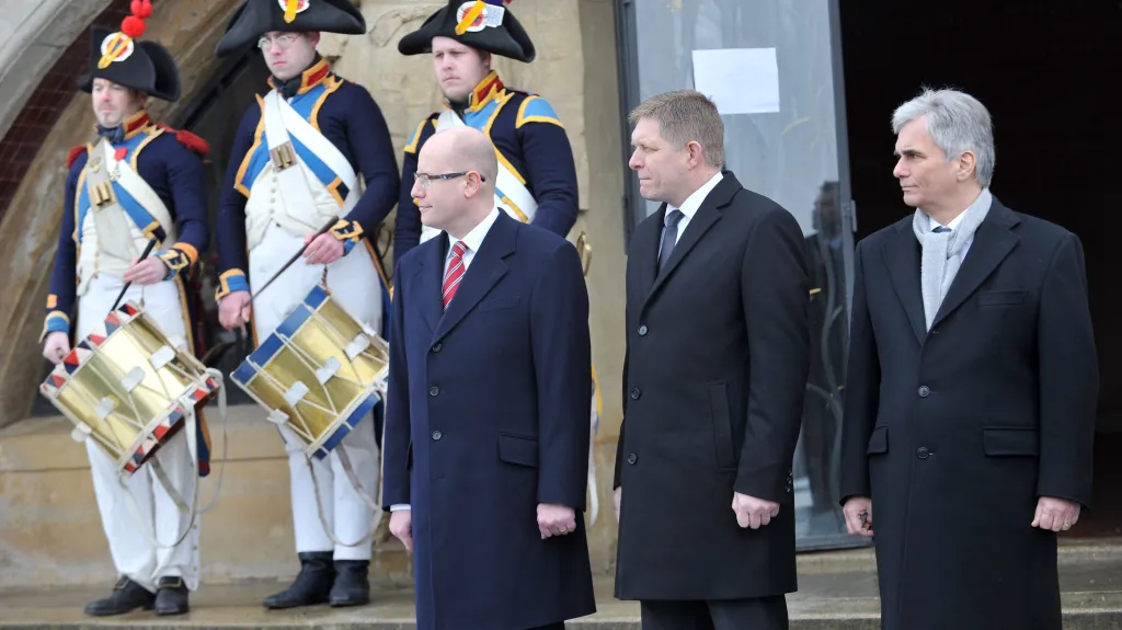 Premiéři Česka, Slovenska a rakouský kancléř