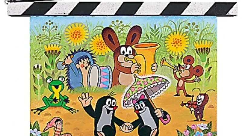 Klapka Kateřiny Miler s názvem Tančící krtek s partnerkou