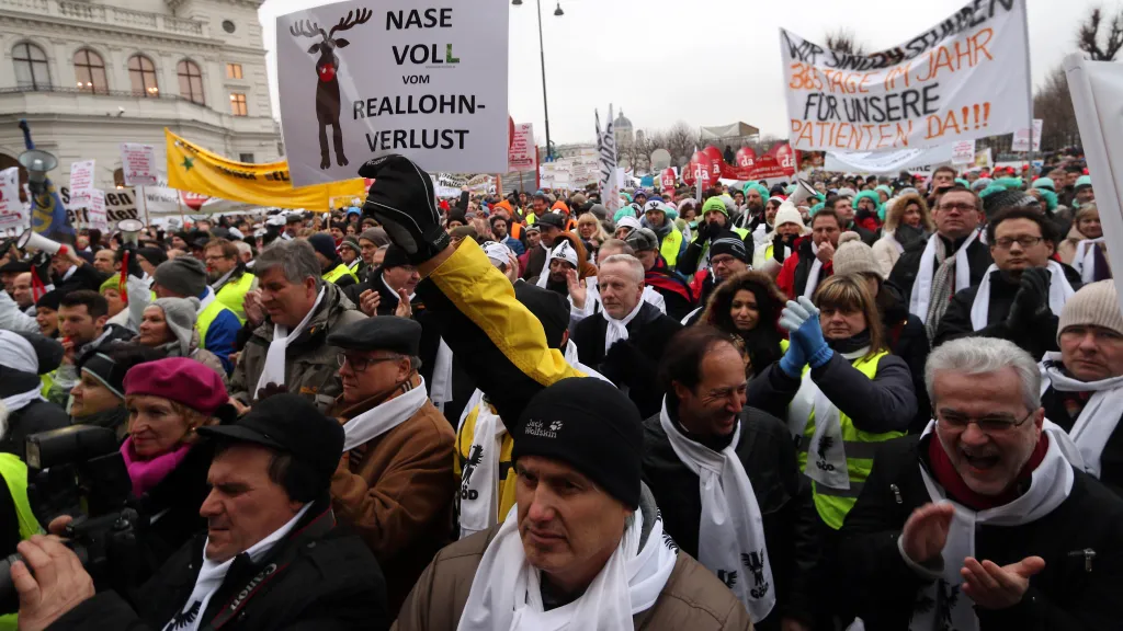 Demonstrace ve Vídni