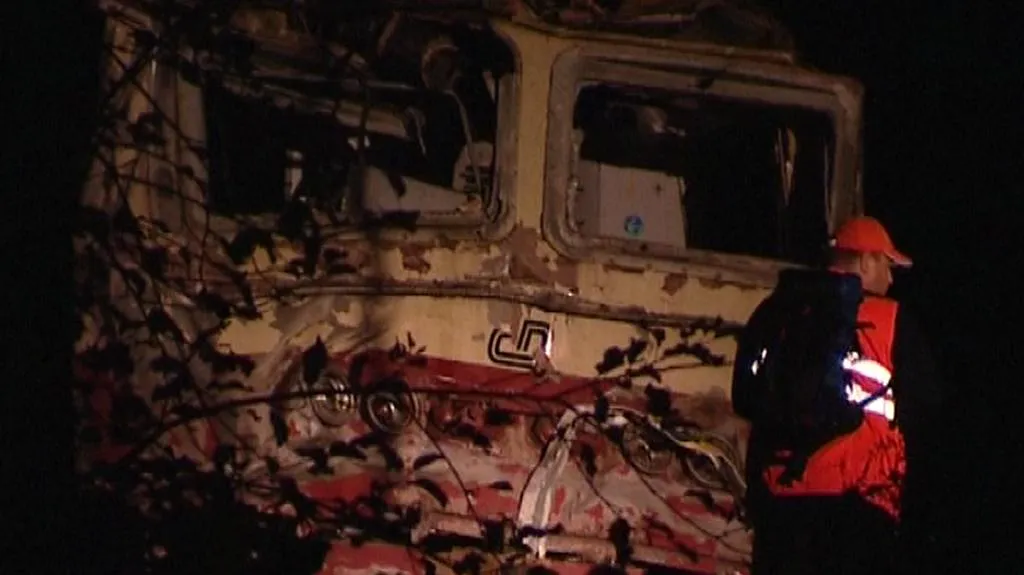 Poničená lokomotiva