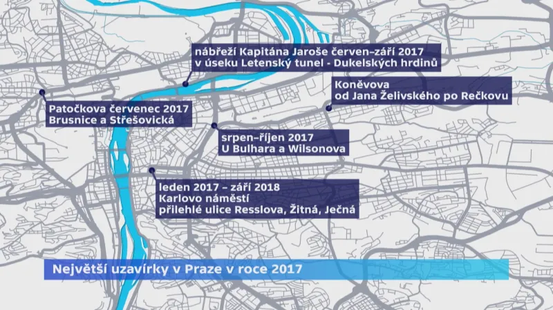 Největší letošní uzavírky v Praze