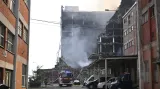 Budova číslo 34 v někdejším baťovském továrním areálu po požáru