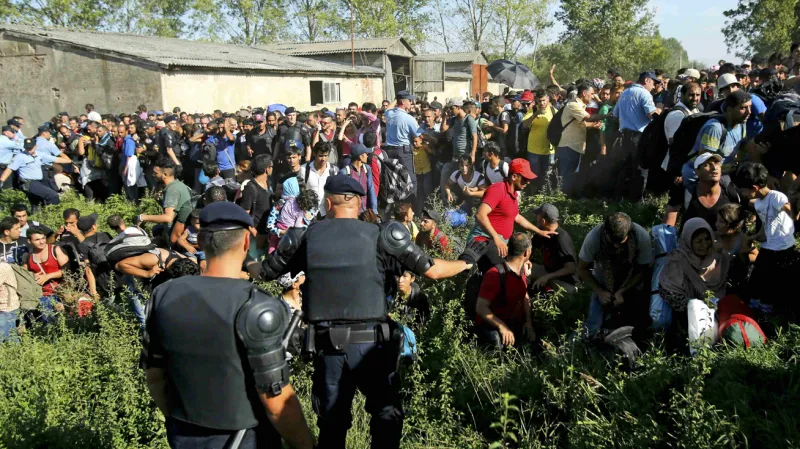 Běženci v chorvatském Tovarniku