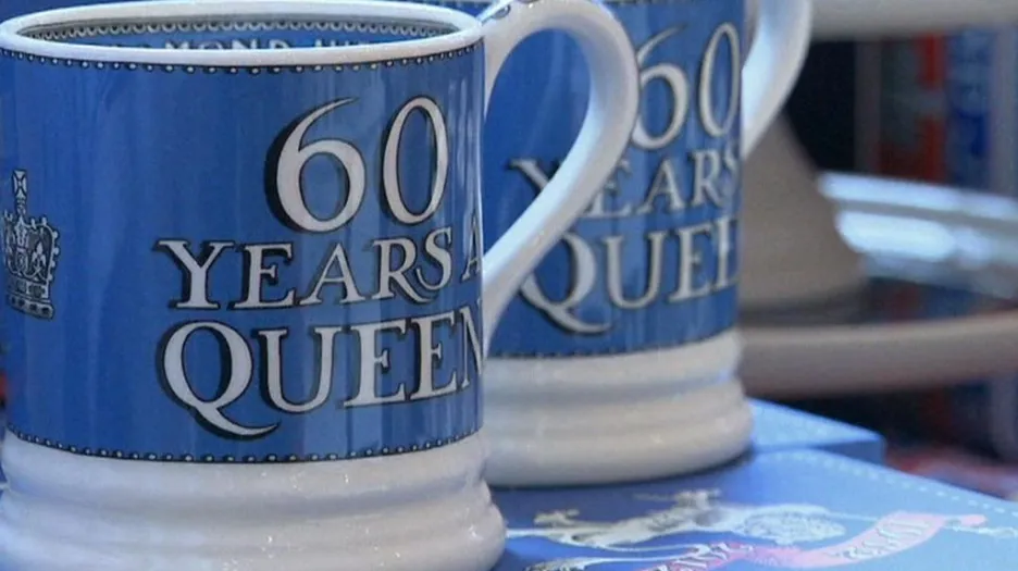 Produkty k oslavě 60. výročí vlády královny Alžběty II.