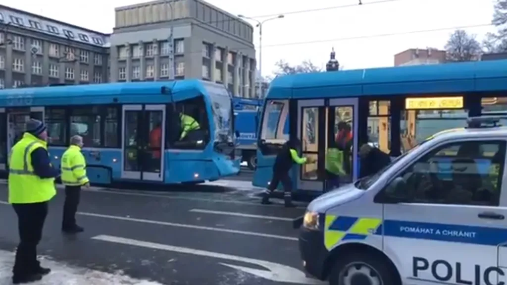 Srážka tramvají v Ostravě