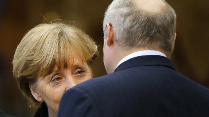 Angela Merkelová a Alexandr Lukašenko