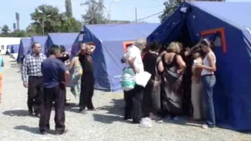 Stanový tábor pro uprchlíky v Gruzii