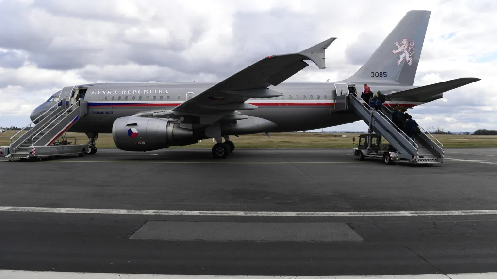 Vládní speciál na ruzyňském letišti