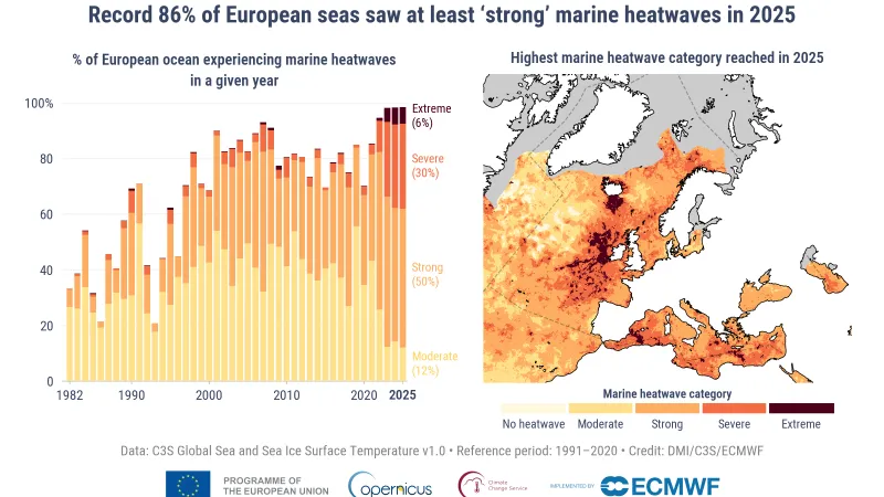 Vlny mořských veder v Evropě