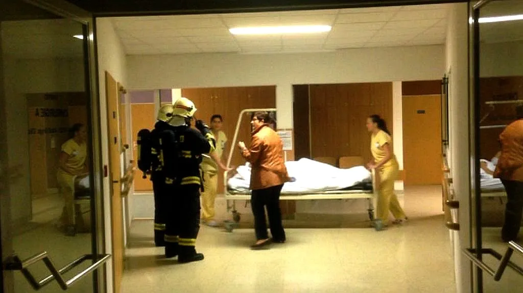 Požár v prostějovské nemocnici