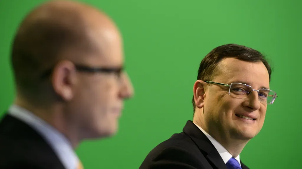 Bohuslav Sobotka a Petr Nečas v OVM