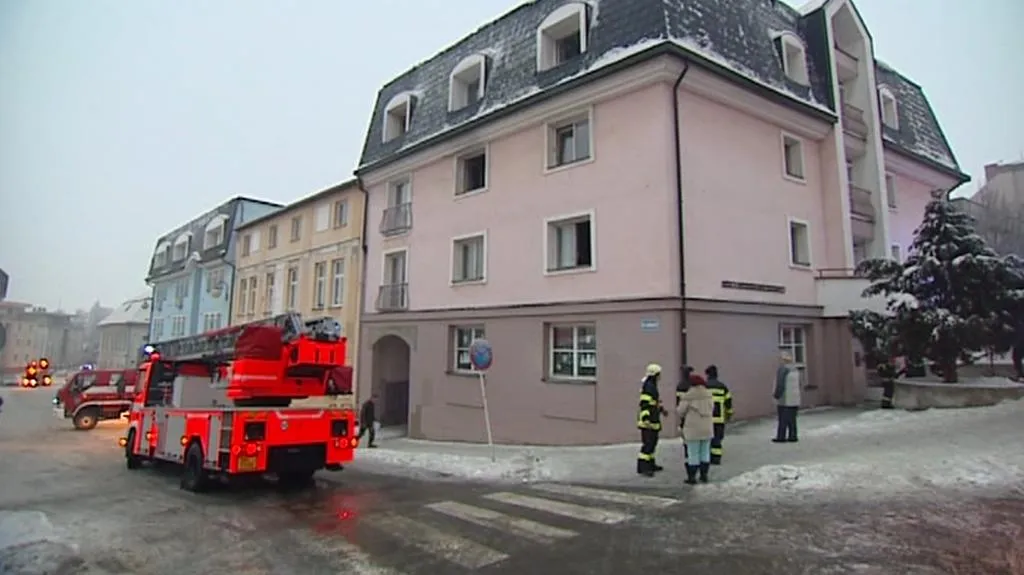 Požár v pečovatelském domě