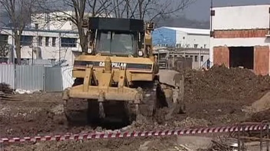 Stavba městského koupaliště v Jičíně
