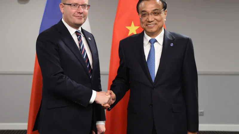 Bohuslav Sobotka a čínský premiér Li Kche-čchiang