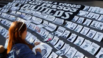 Protest za propuštění politických vězňů ve Venezuele před Vánoci