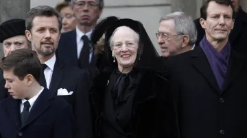 Pohřbu se zúčastnila i královna Margrethe II.