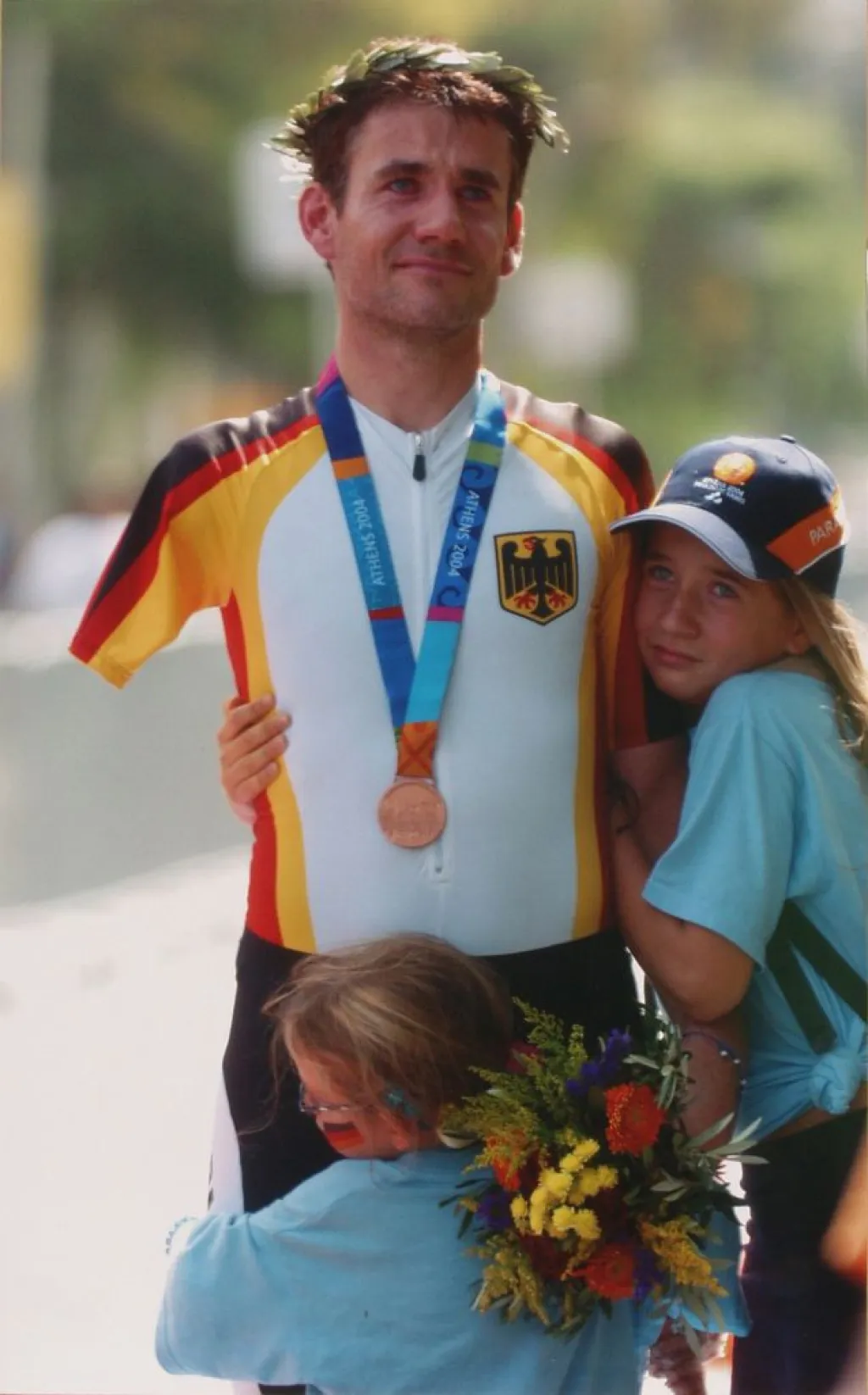 Fotografie roku 2005. XII. letní paralympiáda Athény, září 2004, Erich Winkler (Německo), bronzový, cyklistika, silnice, časovka.