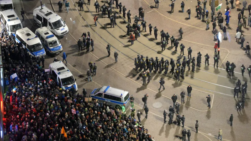 Shromáždění odpůrců hnutí Pegida