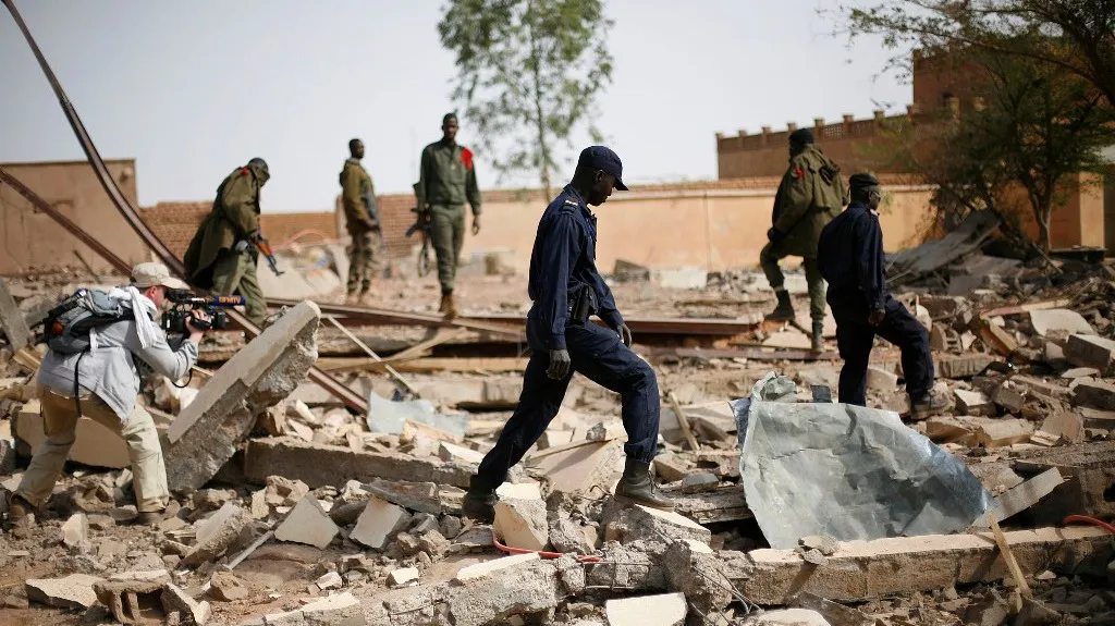 Následky bojů v Mali