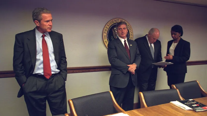 George Bush po atentátech z 11. září