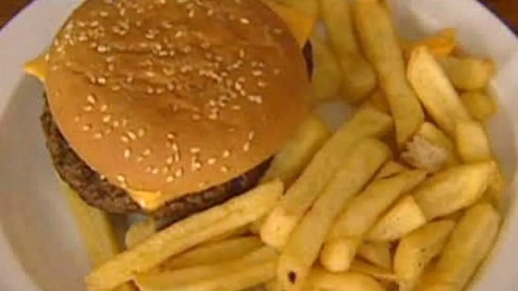 Hamburger a hranolky
