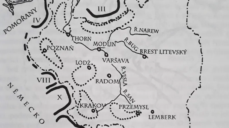 Rozestavení německých a polských vojsk těsně před invazí