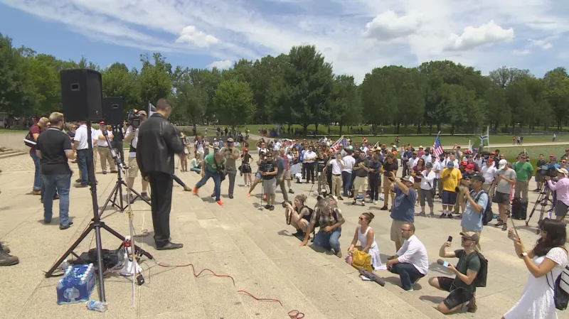 Demonstrace před Lincolnovým památníkem