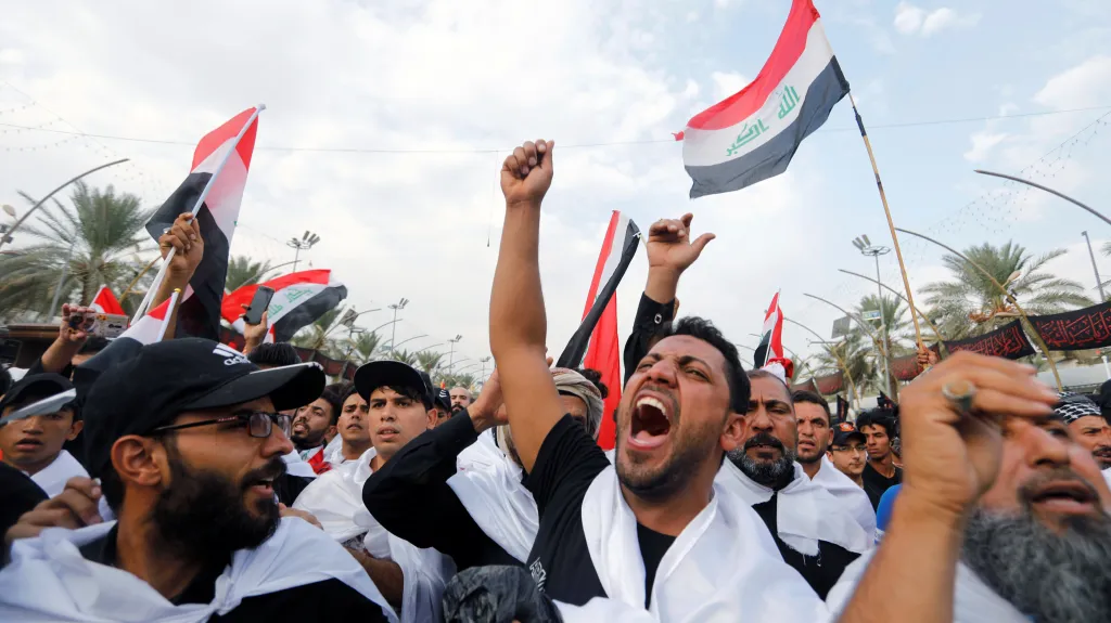 Protesty v iráckém městě Karbalá