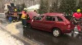 Auto po havárii znovu na silnici