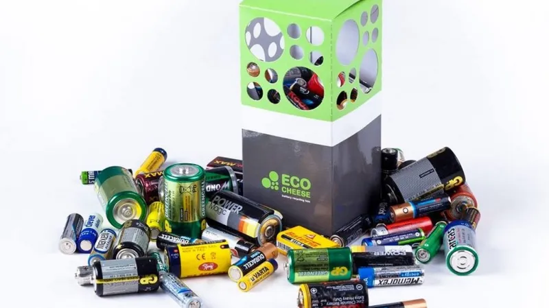 Domácí box na použité baterie - Ecocheese
