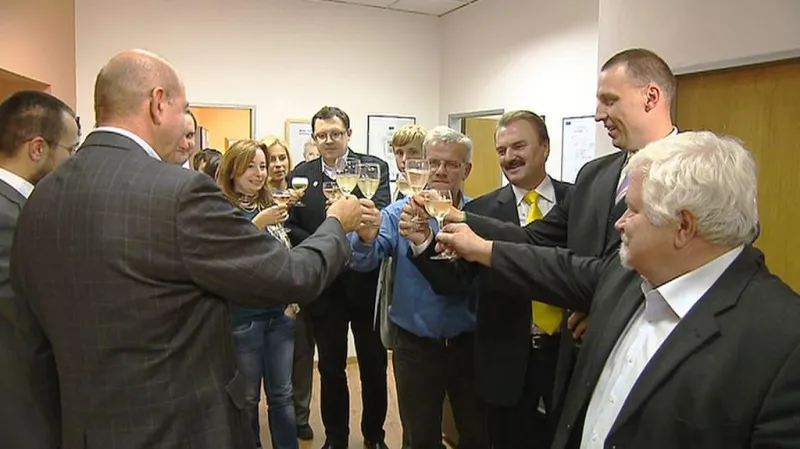 Oslavy ve štábu KDU-ČSL