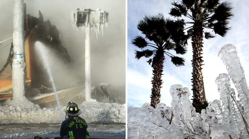 Hašení pizzerie v Michiganu a mrazy na Floridě