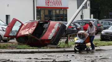 Následky povodní v polské obci Ladek