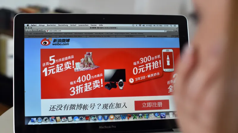 Čínská sociální síť Weibo
