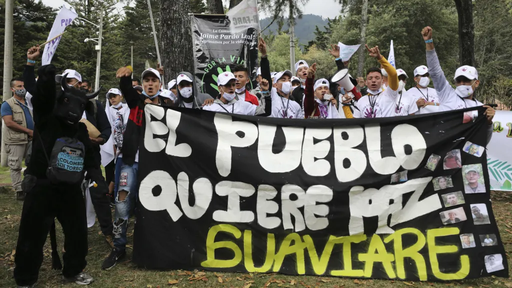 Povstalci v ulicích Bogoty