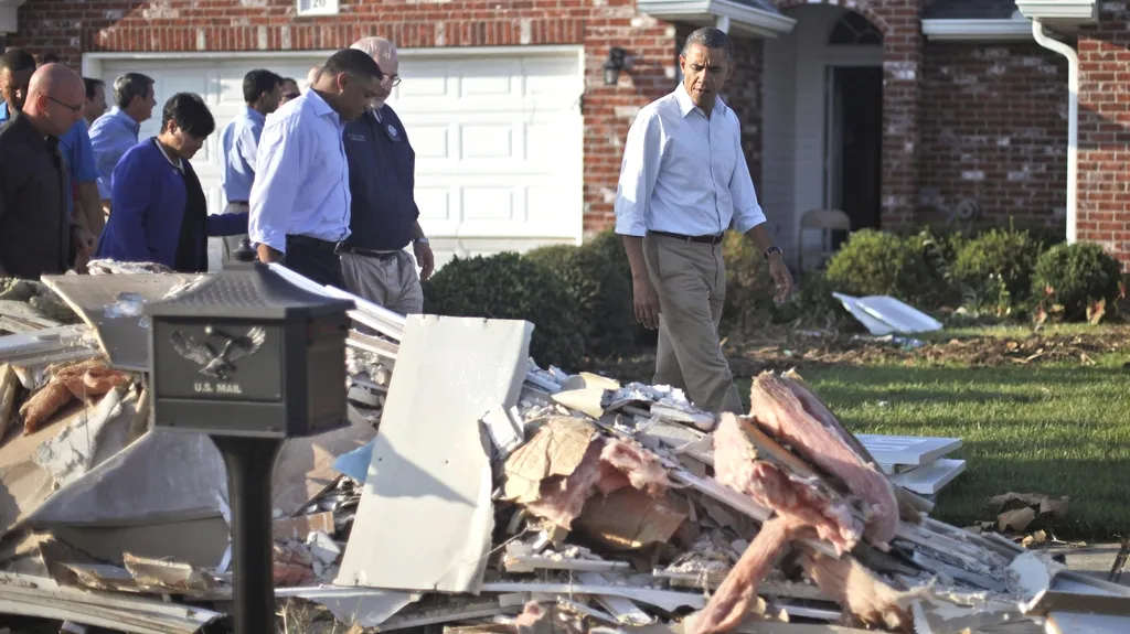 Obama navštívil oblast zničenou hurikánem Isaac