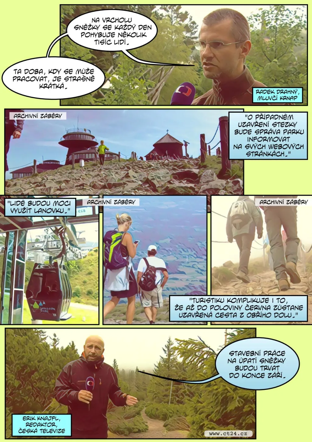 Nejužívanější cesta na Sněžku se bude opravovat celé léto