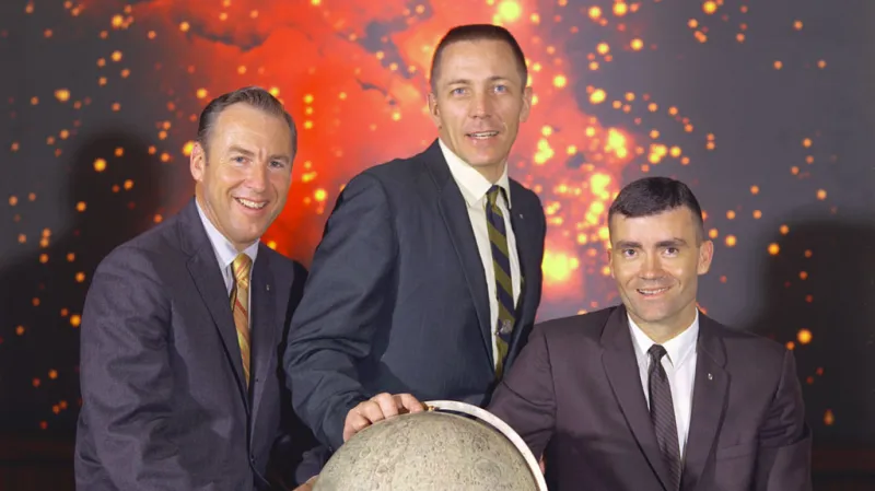 Zleva: Jim Lovell, John Swigert a Fred Haise