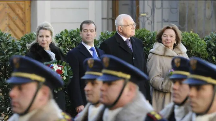 Oficiální přivítání ruského prezidenta na Pražském hradě