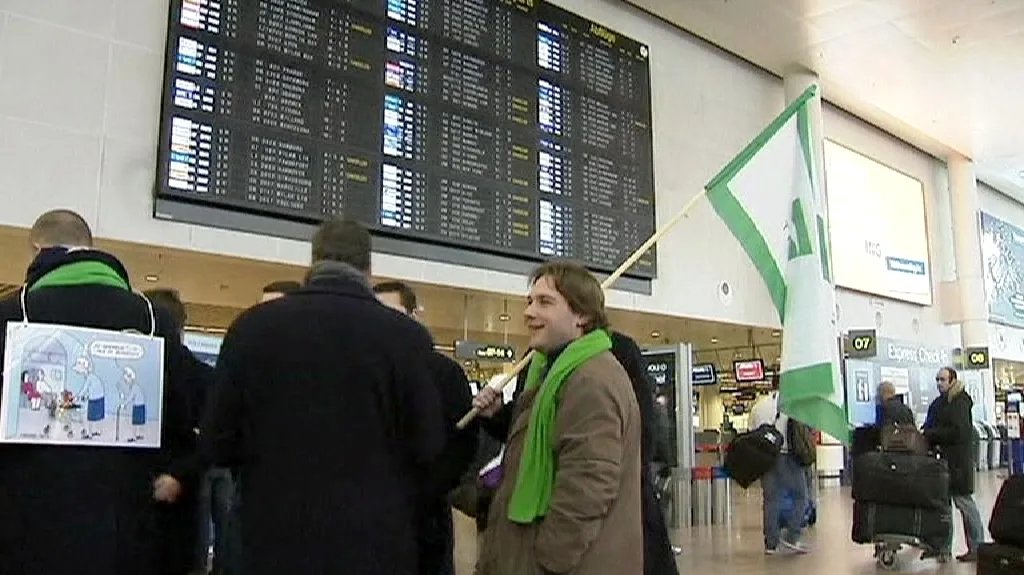 Stávka na belgickém letišti