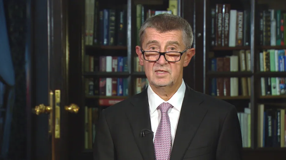 Premiér Andrej Babiš při svém novoročním projevu