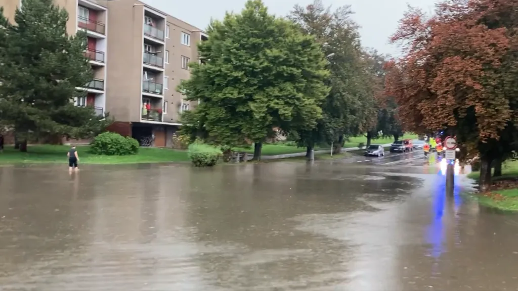 Následky bouřky v Boskovicích
