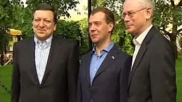 José Barroso, Dmitrij Medvěděv a Herman Van Rompuy