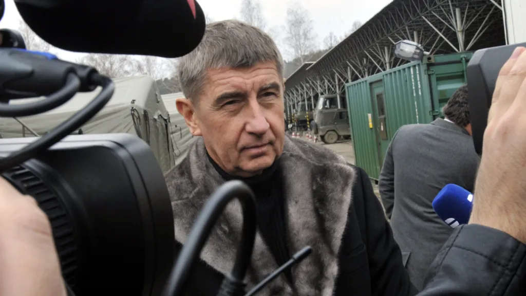 Andrej Babiš (ANO) při návštěvě areálu ve Vrběticích