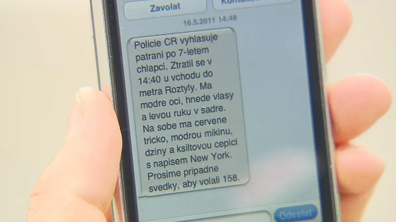 Pátrání po dětech pomocí SMS